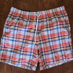 NAUTICA Plaid Swim Trunks L